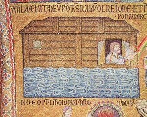 The Flood, from the Atrium (detail) by Byzantine School